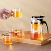 Glass Teapot with One-Click Filtration